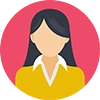 Female review avatar icon for customer testimonials